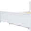Lit plateforme en bois blanc avec tête de lit et gigogne simple