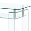 Table basse rectangulaire en verre transparent
