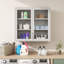 Wall Mounted Storage Cabinet with Hazy Glass Doors and 2 Adjustable Shelves-904400061