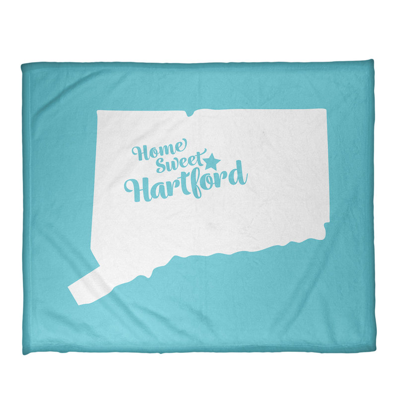 Jeté hartford connecticut polaire, l 52,5 po x L 62,5 po, Bleu sarcelle
