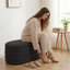 Banc de rangement avec repose-pieds l 45 po, banc de bout avec grand espace de rangement pour le salon, la chambre à coucher et le vestibule-2073877062