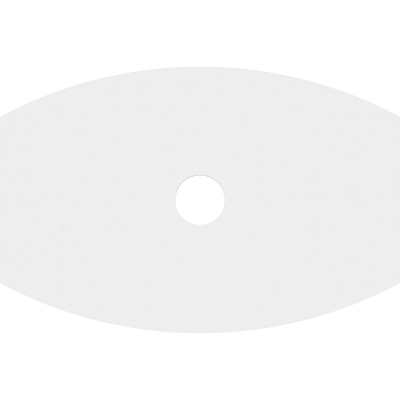 Médaillon de plafond contemporain en PVC de qualité architecturale Kailey, H 16 po x l 24 po x P 1 po