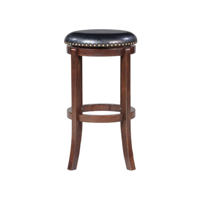 Demetrias Swivel Solid Wood Counter Stool