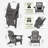 HDPE Outdoor Foldable Adirondack Chair Set Fire Pit Chair-1765237058