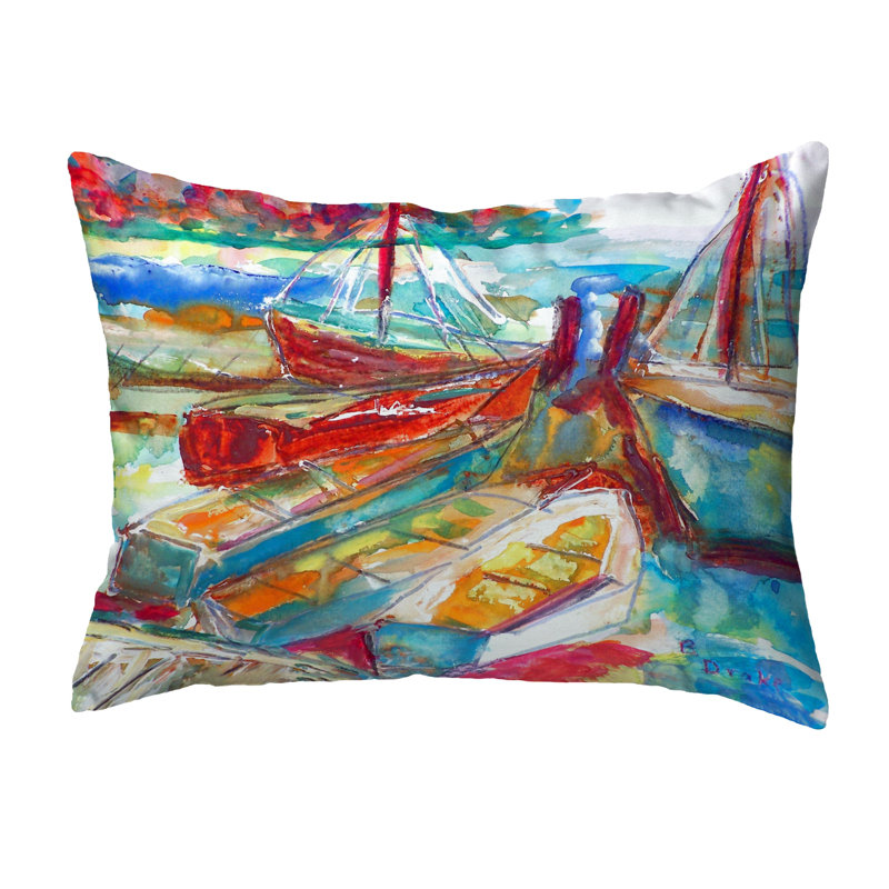 Marina Outdoor Reversible Throw Pillow