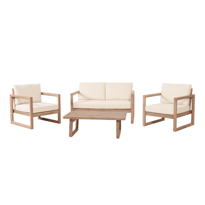 Marengo Acacia 4 - Person Patio Conversation Set with Cushions