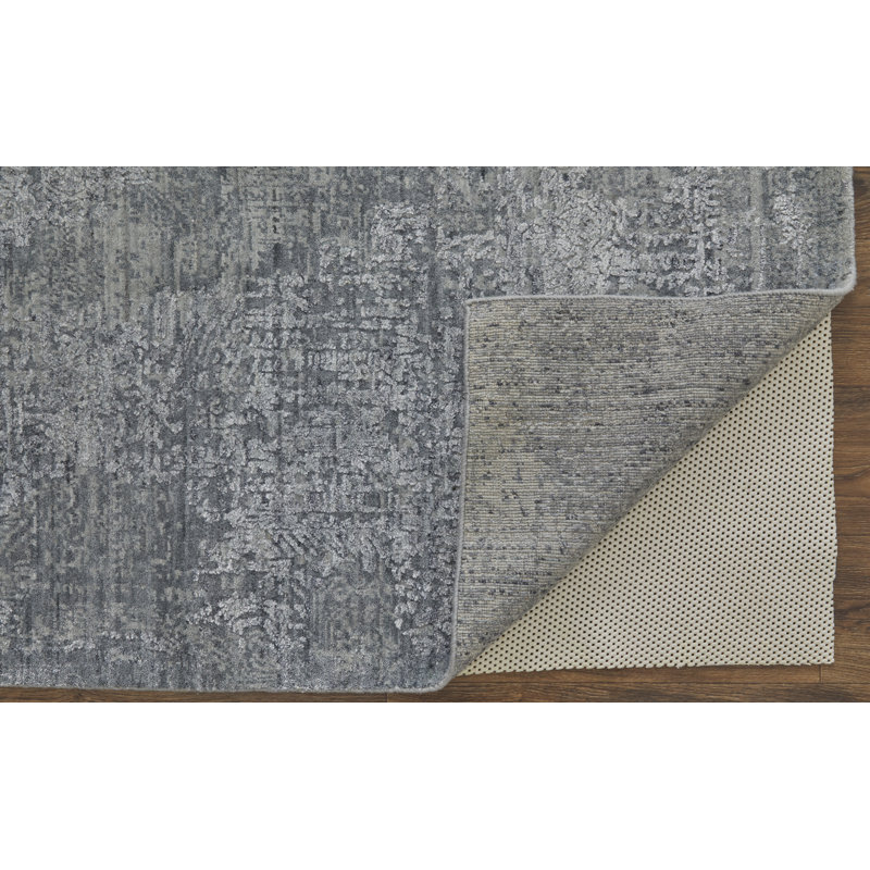 Eastfield Abstract Area Rug in Gray/Ivory, Rectangle 9' x 12'