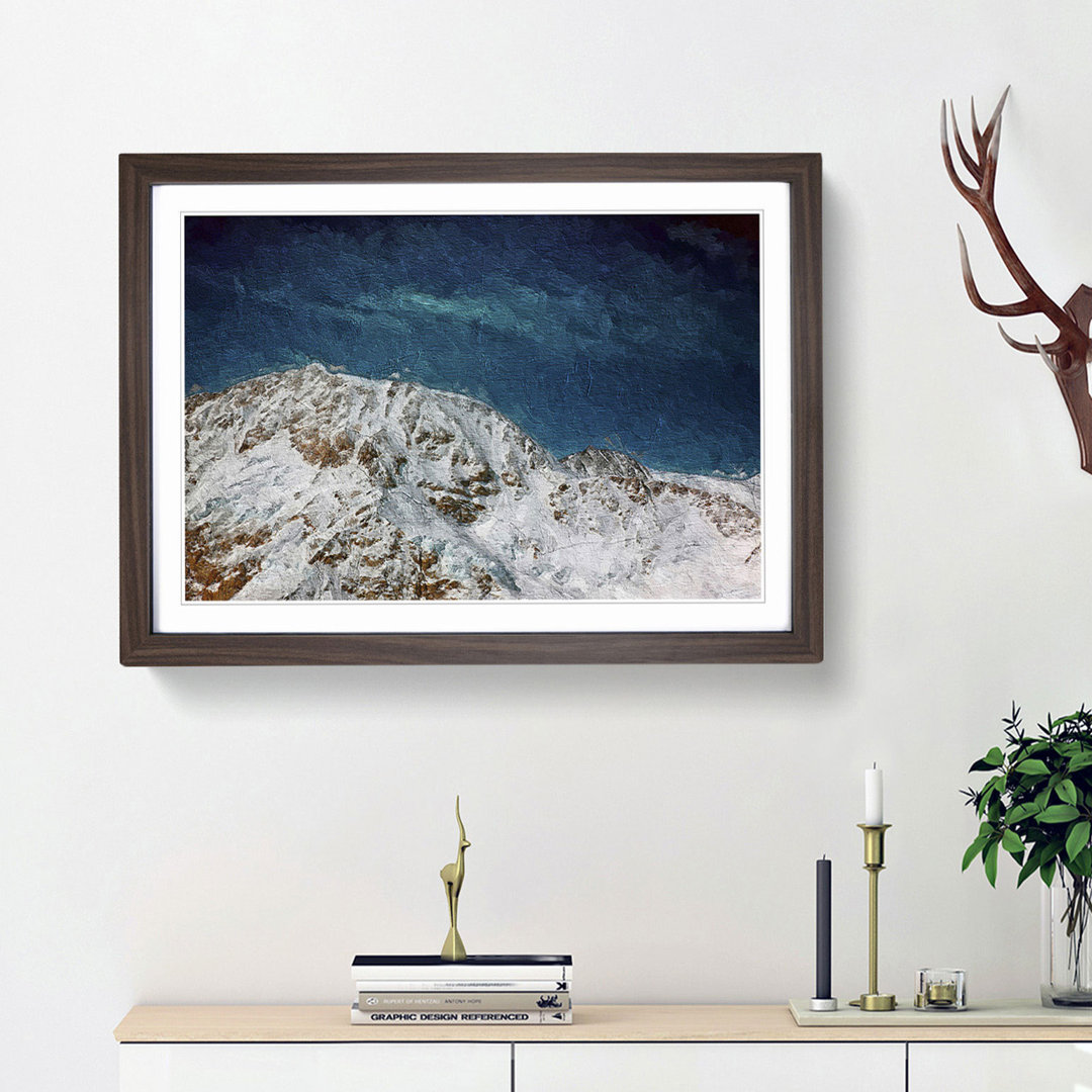Denali McKinley Mountain in Alaska - Picture Frame Painting Print