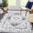 Oriental Machine Washable Area Rug with Rubber Backing for Living Room Non-Slip Indoor Carpet Low-Pile Rug for Bedroom Dining Room Hallway Kitchen Office Playroom Nursery-149201506