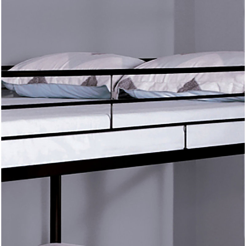Dialon Twin Over Full Bunk Bed, Black