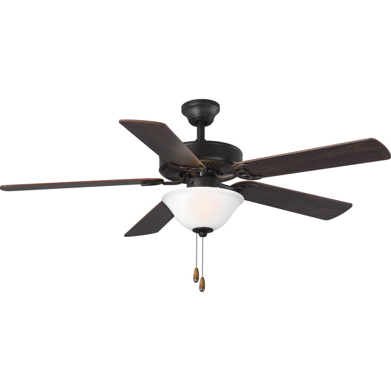 Builder Fan 52'' Ceiling Fan with Light Kit, Brown