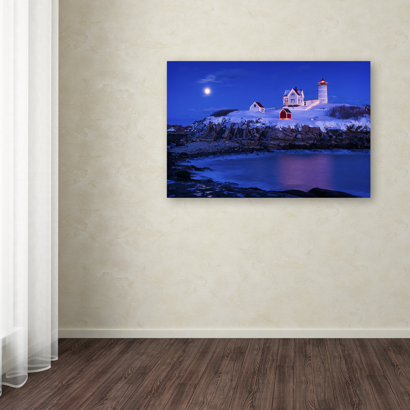 «Christmas at Nubble», impression sur toile tendue, H 12 po x l 19 po x P 2 po