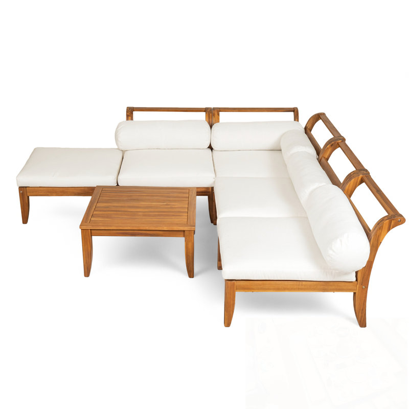 Ensemble de canapé d'extérieur 6 pièces avec coussin moelleux
