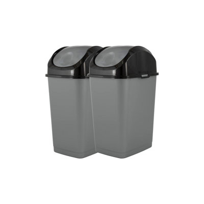 Mini poubelle en plastique avec couvercle basculant Superio