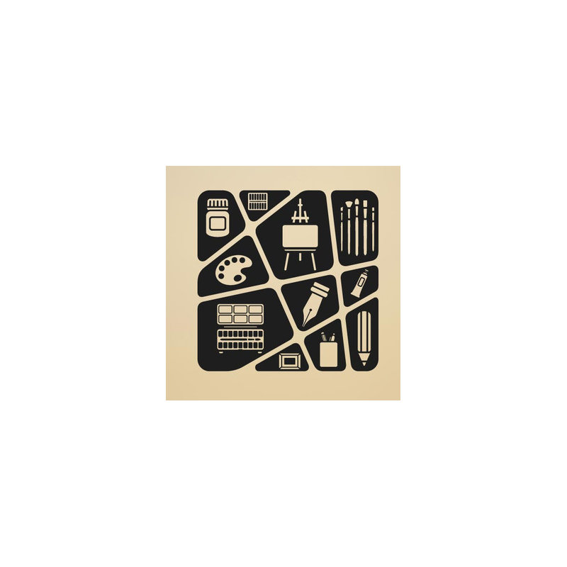 Abstract Wall Decal, Black
