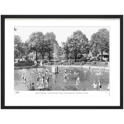 Belvedere, Fountain And Children's Pond C1950 by Francis Frith - Single Picture Frame Print