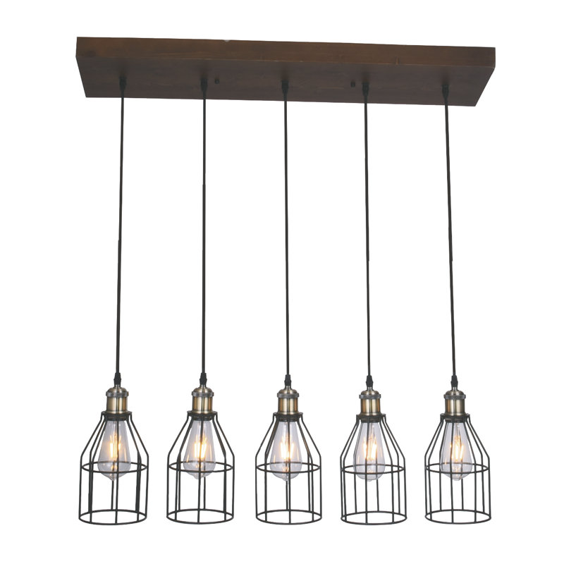 Luminaire suspendu en dôme pour îlot de cuisine 5 lumières New York