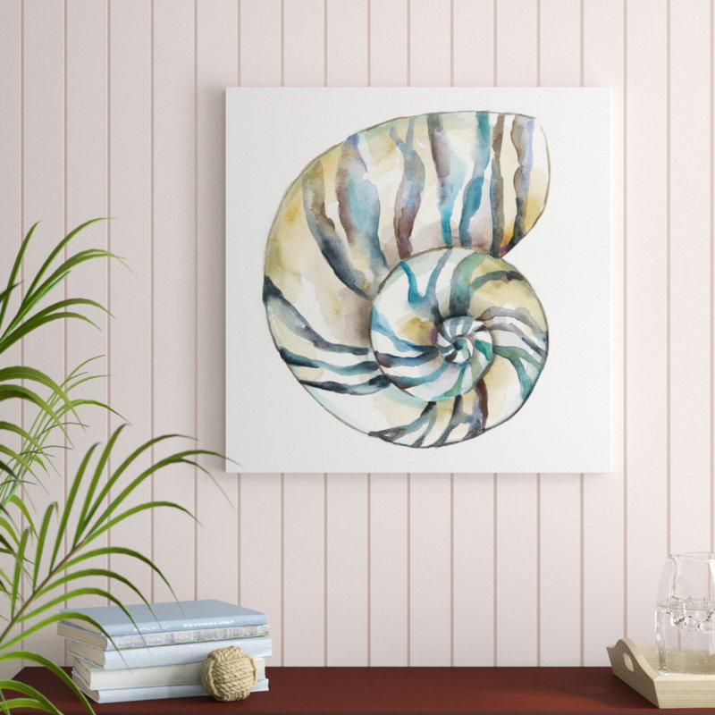 Aquarelle Shells II by Chariklia Zarris - Painting, 76cm H x 76cm W, Wrapped Canvas