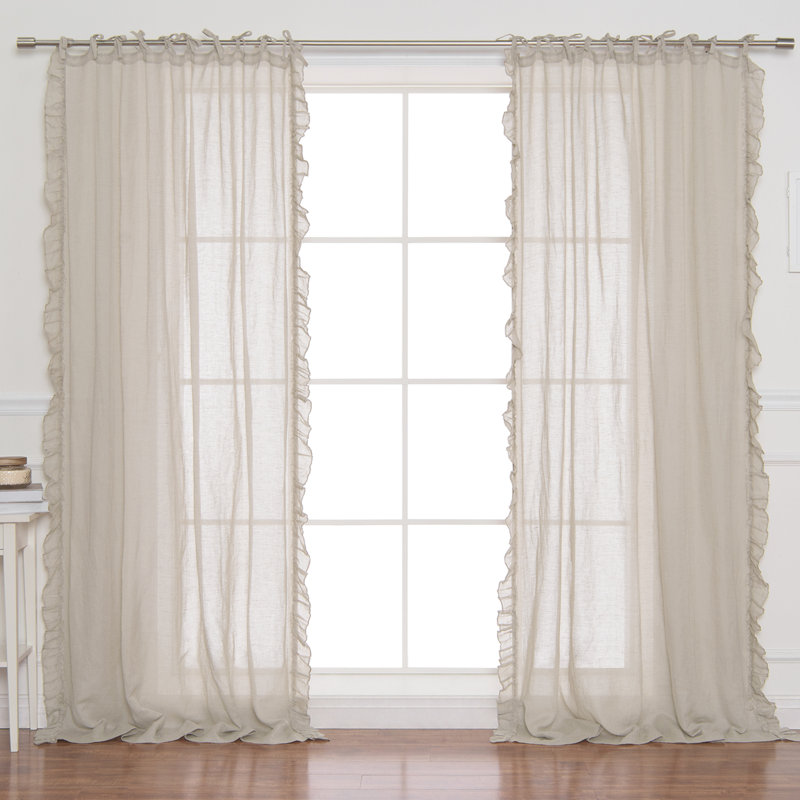 Millwright Sheer Curtain, Natural, 52" W x 96" L