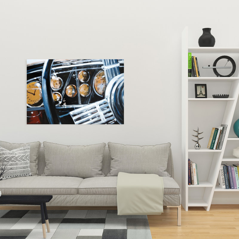 Intérieur de voiture rétro - Toile de voiture orange pour la décoration intérieure