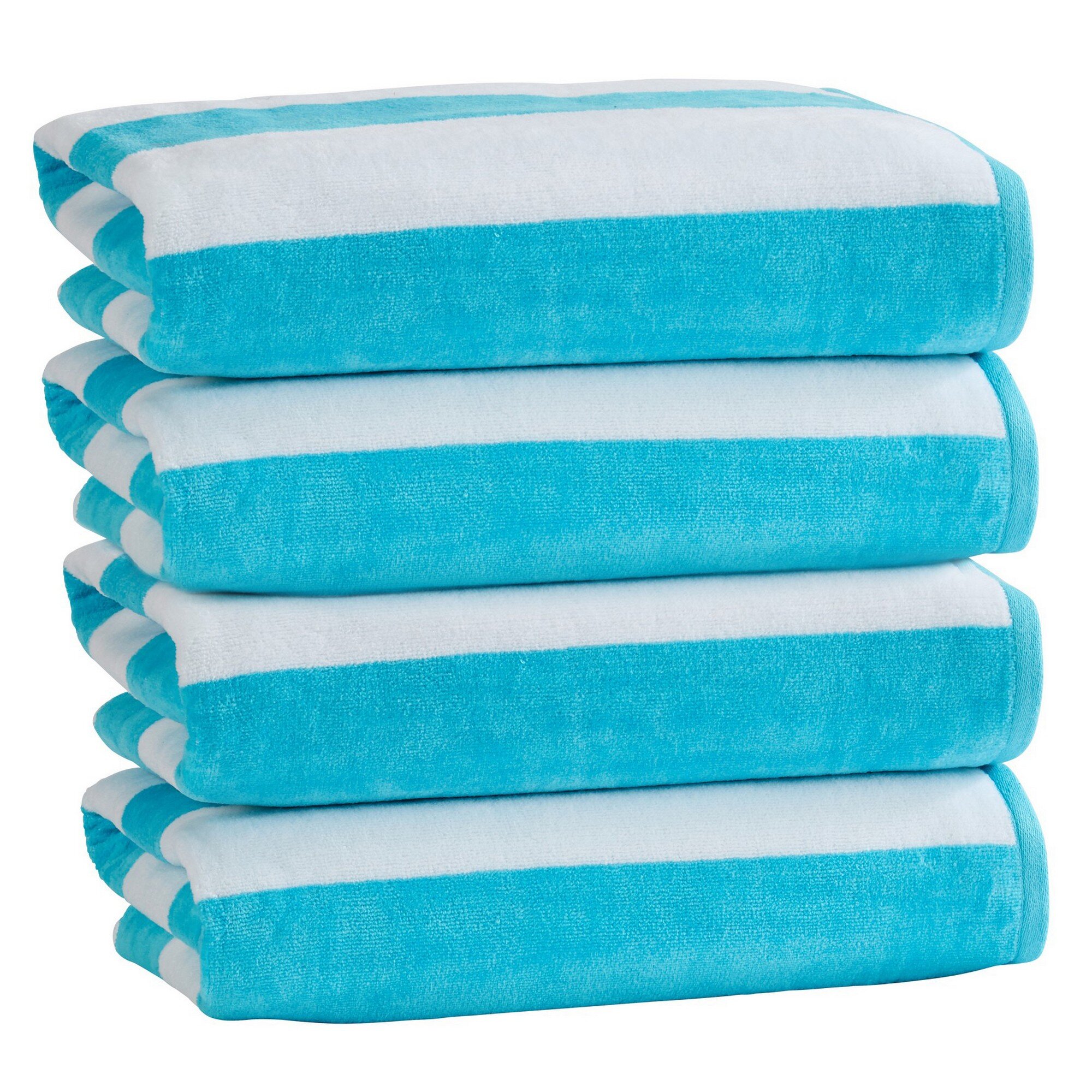 American Soft Linen Beach Towel, Cabana Striped 100% Cotton Pool Towels,  30x60