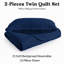 Ensemble de couvre-lit matelassé embossé - Couvre-lit en microfibre douce avec taies décoratives, literie de style hôtel pour lits hauts-124241663-124241670