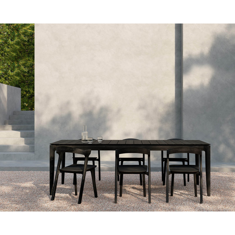 Bok Outdoor Teak Dining Table, 39.5" W x 98.5" L