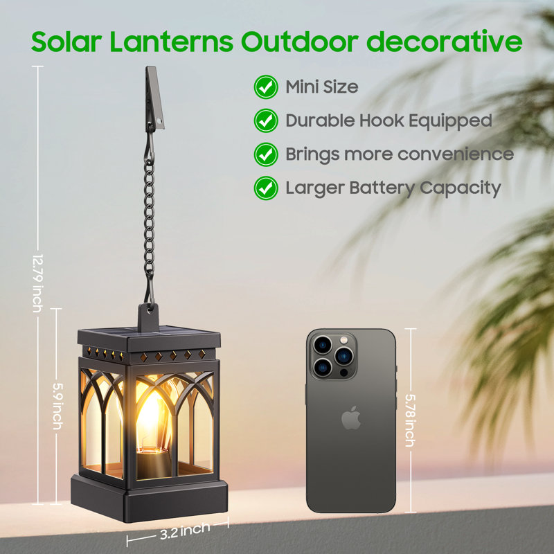 Solar Lanterns Outdoor Waterproof, Brighter Hanging Solar Lantern Lights For Outside, Auto On/off Lanterns Decorative Outdoor For Garden Table Yard Path Tree Patio Lawn Decor, Gifts