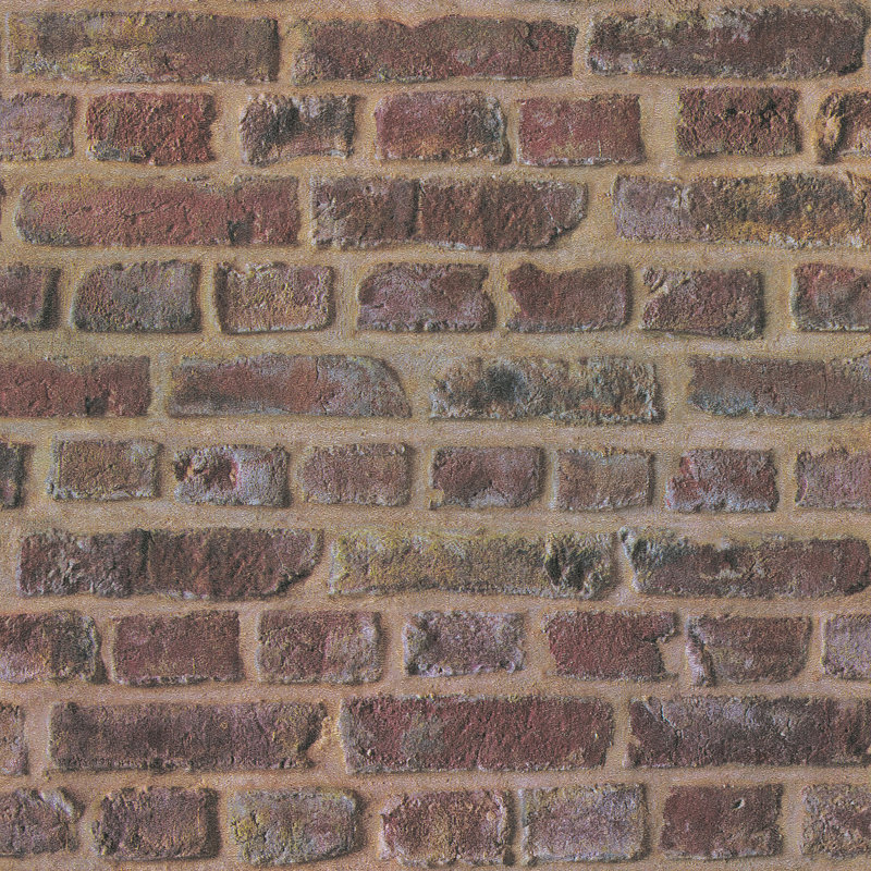 The Bricks and More Brickshire Residents Motif 10.05m x 53cm Matte Wallpaper Roll, Beige
