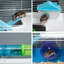 Très grand hamster 23 po - 5 avec tubes et tunnels, poignées portatives, roue d'exercice, bouteille d'eau, plat à nourriture, cage bleue de 5 étages