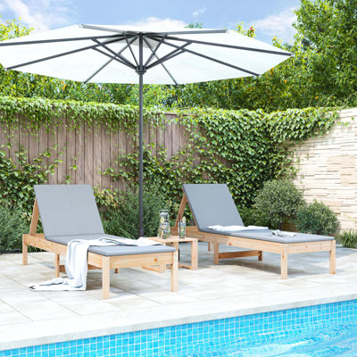 Adoniram 199.5cm Long Reclining Pine Double Chaise