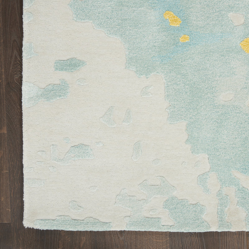 Tapis prismatique Nourison Seafoam Gold, Rectangle 7 pi 9 po x 9 pi 9 po