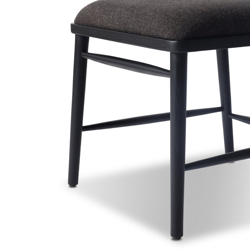 Colter Leather Dining Chair, Antwerp Noir, Black