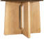 Table de salle à manger ronde en bois massif avec plateau extensible et rallonge amovible-1250312643