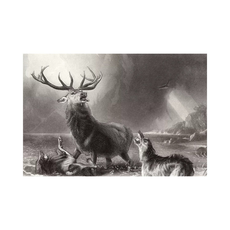 The Stag At Bay by Sir Edwin Landseer - Wrapped Canvas Gallery-Wrapped Canvas Giclée, 101.6 cm H x 66.04 cm W x 1.91 cm D