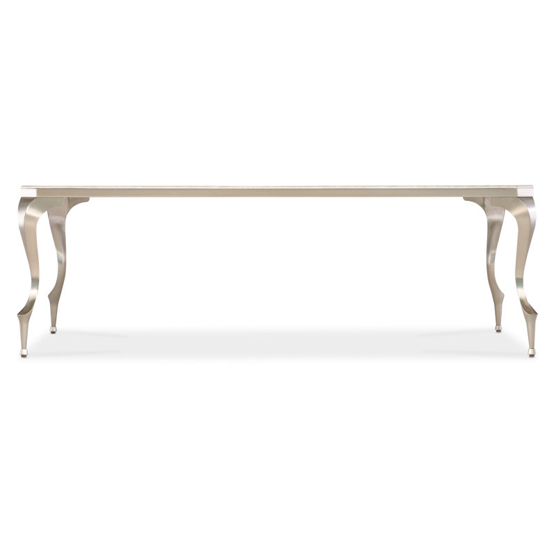 Bella Donna Rectangular Gold Beige Marble Cocktail Table