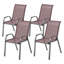 Ensemble de 4 chaises d'extérieur en maille empilables