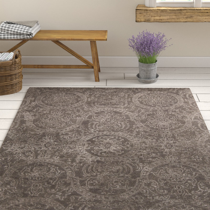 Alivia Damask Indoor Rug, Rectangle 5' x 8'