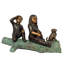 Dog Golden Retriever Bronze Garden Statue