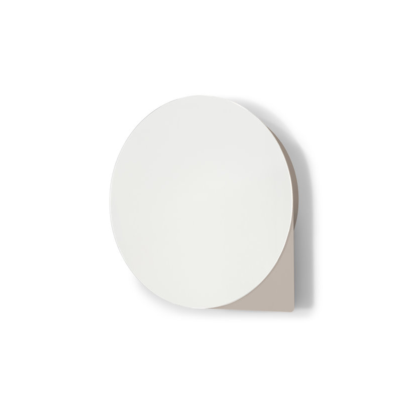 Spinder X BUDDE Steel Mirror, 35 cm H x 35 cm W, Beige
