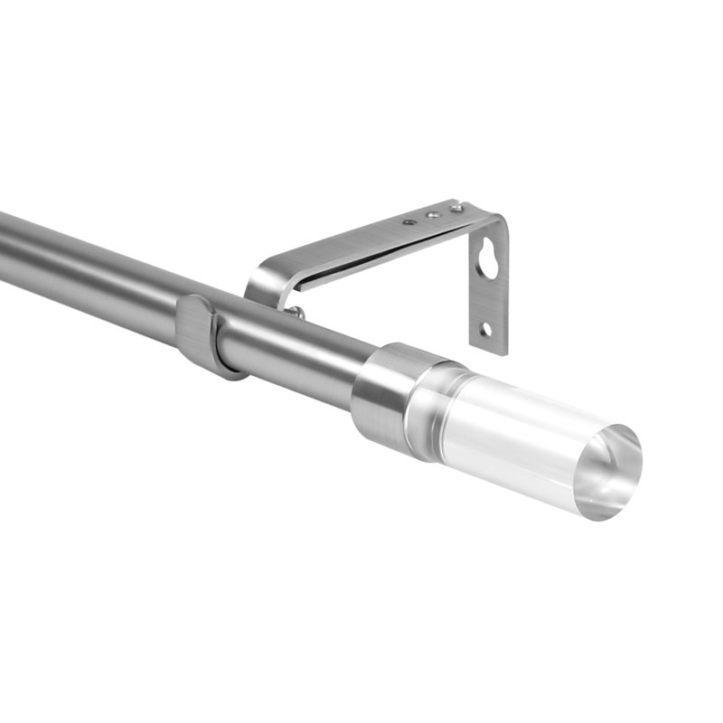 Fromberg Adjustable Single Curtain Rod, 1" H x 120" W x 1" D