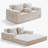 Boneless 4 In 1 Convertible Boneless Sofa Couch Foldable Floor Sofa Bed In A Box With 2 Cup Holders-621961494-621961490