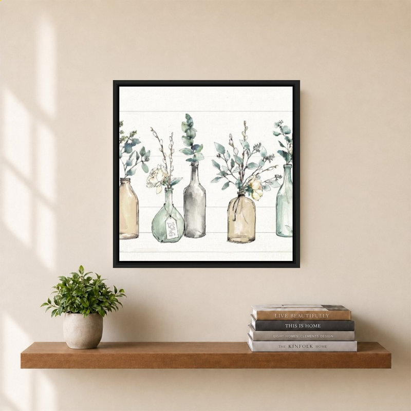 «Modern Farmhouse I 2» par Anne Tavoletti - Impression sur toile, H 34 po x l 34 po, Noir