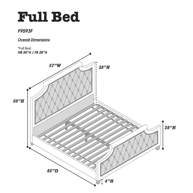 FULL BED in Gray
