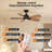 42'' Ceiling Fan With LED Lights for  Medium Rooms Black-2026293071