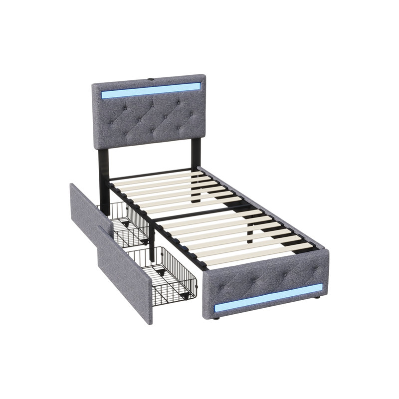 Taneshia Single (3') Drawers Bed Frame