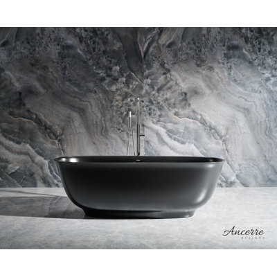 Fiore 67'' x 29.5'' Soaking Solid Surface Bathtub
