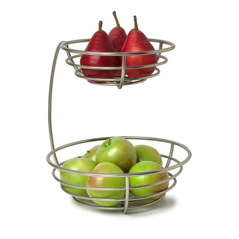 Bol à fruits Callen, Nickel satiné