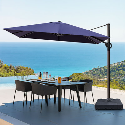 145'' X 104'' Cantilever Outdoor Umbrella, Counter Weighted Base Included