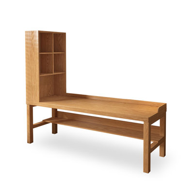 Bureau rectangulaire en bois massif Burlywood